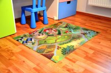 Kinderteppiche Doppelseitiges Teppich Stadt-Bauern