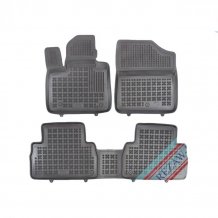Passgenaue Gummi-Matten Hyundai Santa Fe 2020-2023 (rozteč fixací 34,5cm) mit dem Rand 28 mm