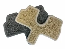 Teppich für die Kabine des Fiat Ducato Wohnmobil mit Befestigung 2006 - 2014 Color Shaggy Mit Stück zwischen den Sitzen (1358)